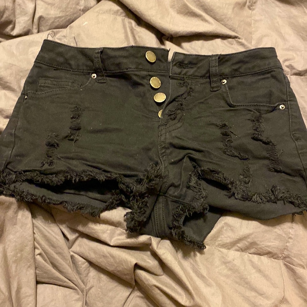 Black booty shorts